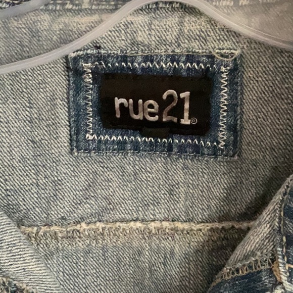 Rue21 Blue Denim Jacket with Lace Accents - Picture 2 of 13
